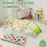 Climbing Frame with Soft Cushion, 7 in 1 Foldable Indoor Climbing Frame, Montessori Baby Toddler Climbing Toys Indoor, Climber Indoor Set with Arch, Ramp, Ladder (Dinosaur) Image 4