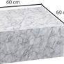 Monobloc Coffee Table  High Gloss MDF  Varnished Design Living Room Table Cube Square Lounge Side Table Cube Shape Image 3