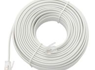 main image for ad New 25m RJ11 Straight White 4-CORE ADSL Phone Telephone Cable Cord # 1542