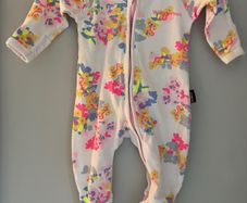 Bonds girls floral zip wondersuit size newborn very good condition