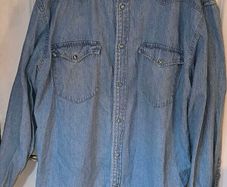 Vintage Mc carthy pearl snap denim shirt size XL