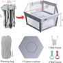 Baby Playpen Foldable, Playpen for Baby and Toddlers with Breathable Mesh Walls Fitted mat for Indoor and Outdoor Image 2