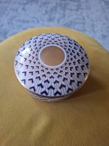 Tiffany Manhattan Blue Trinket Ceramic Box