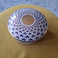Tiffany Manhattan Blue Trinket Ceramic Box