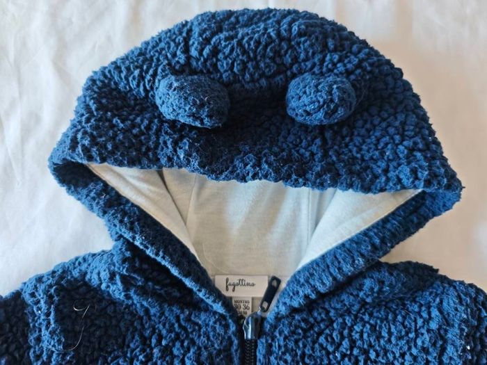OVS Fagottino Baby Teddy Jacket 30-36 Months Navy Blue Borg Hooded