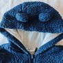 OVS Fagottino Baby Teddy Jacket 30-36 Months Navy Blue Borg Hooded Image 3