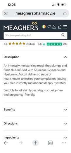 Ella & Jo The Miracle  Mask for Hydrating & Plumping
