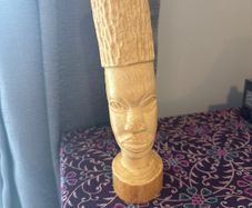 retro ivory African head