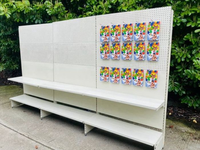 10 Metre / 30 Ft Long Display - Peg Board Shop Shelving Unit