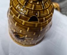 Vintage Hand Painted Honey Pot