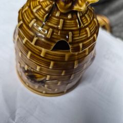 Vintage Hand Painted Honey Pot
