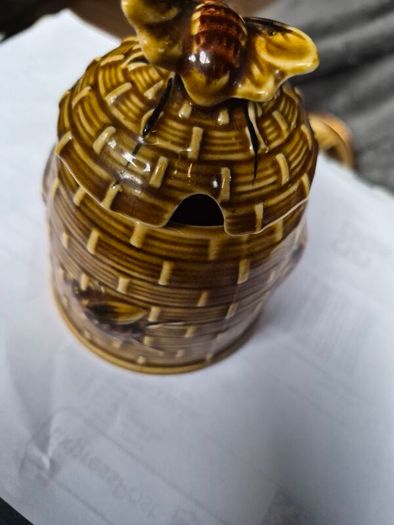 Vintage Hand Painted Honey Pot