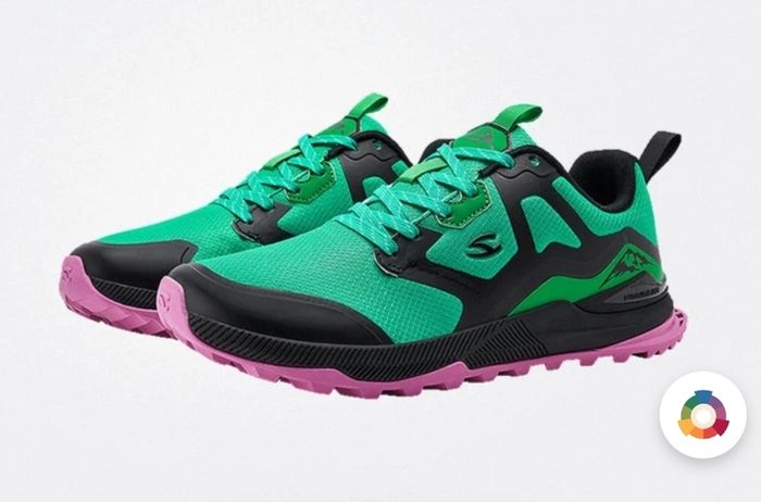 Cute pink & green wide toe runners