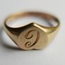 Vintage 18K Yellow Gold 750 Heart Engraved  Ring size P - 4,5g Image 9