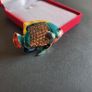 Tropical Angelfish Brooch Colorful Enamel & Rhinestone Fish Pin - Nautical Sea Life Theme Jewellery (X01) Image 4