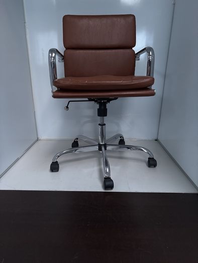 stainless steel and Leather at chair