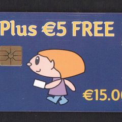 2002 Ireland EUR15 plus EUR5 free Simply Talk" Callcards were final definitive range (Gemplus) Call Card used