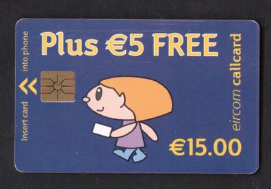 2002 Ireland EUR15 plus EUR5 free Simply Talk" Callcards were final definitive range (Gemplus) Call Card used