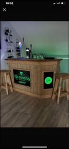 Home Bar With Light up Glass