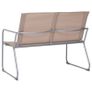 4 Piece Garden Lounge Set Fabric & Steel Taupe Image 4
