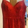 Red sequins debs fishtail body con dress new without tags Image 2