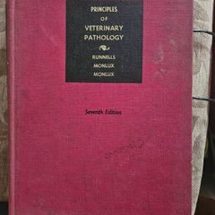 Principles Of Veterinary Pathology. Runnells Monlux Monlux. Seventh Edition  Large Volume Hardback In Good Condition.  See Photos For Same.