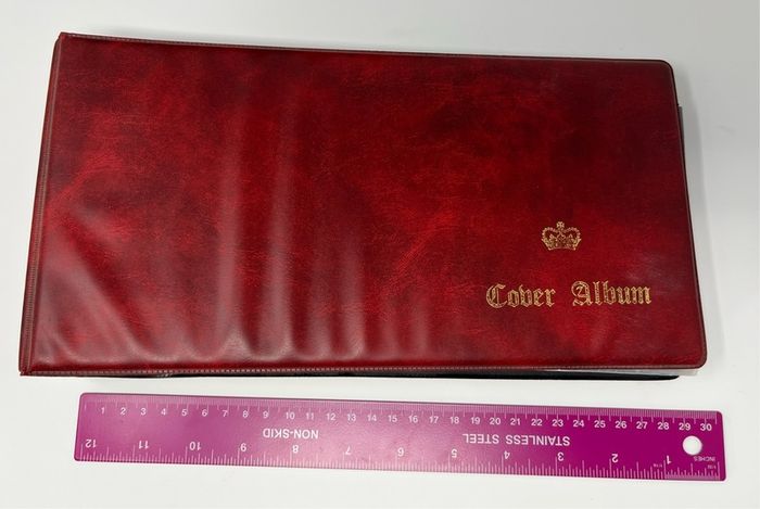 Wine Small Cover (eg First Day Cover, cover or postcard)  with 40 pages