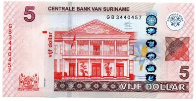 Suriname 5 Dollars