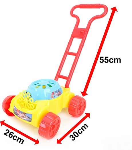 Lawn Bubble Mower - Push Along Toy Lawnmower With Bubble Machine - Battery Operated - Outdoor Toys & Garden Play - Bubble Toys