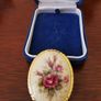 Aynsley Vintage English fine bone Rose Brooch Image 3