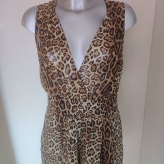 Asos leopard print V-neck playsuit size UK12 EU40 Perfect condition Postage included