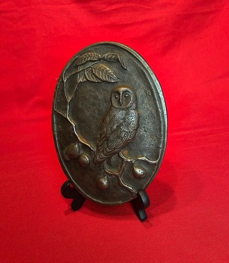 Vintage Irish Owl Wall Plaque  Wild Goose Studio by Kathleen Smyth