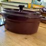 Three Unused Purple Iron Enamel Mini Casseroles Image 8
