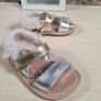Baby UGG Dorien metallic sandals silver gold two strap Size 4/5 12-18 months BRAND NEW IN BOX Image 5