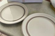 Keltcraft Designed By Noritake Detergent-safe Oven-safe Ireland 9117 Nutmeg  2 dinner plates .
