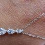 9Ct White Gold 375 Shell Pearl Zirconia Drop Pendant 2,5g L-11" Image 4