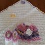 BABY Blanket, Hat and Booties REDUCED Christening Gift Set Image 3