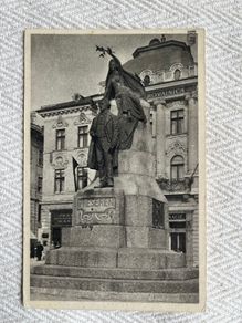 Vintage postcard, Slovenia, Ljubijana, posted 1948