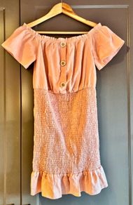 Allyson Paris Pink Off The Shoulder Mini