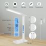 LED Desk Lamp with Wireless Charger & USB Charging Port, 5 Colors 5 Brightness Dimmable Eye-Caring Table Lamp with Night Light, LCD Screen Clock Temperature Timer Touch Control Bedside Lam Image 5