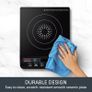 Everyday Portable Electric Induction Hob, 2 hours timer, 6 functions, 9 power level, 2100W, Kitchen, Student, Cooking, Caravan, Party, Black, Image 8