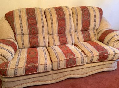 3 seater couch and 2 matching armchairs