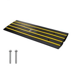 Curb Ramp, 2.6" Rise Rubber Driveway Ramps, Heavy Duty 33069 lbs Weight Capacity Threshold Ramp