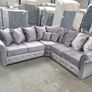 Olympia Plush Velvet Fabric Sofa Image 7