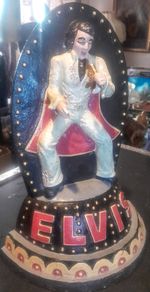 Large cast iron Elvis statue