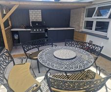 Aluminium table and chairs