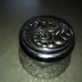 glass  trinket dish with lid. Image 3