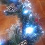 New in box light up christmas 6ft heavy flocked decorated garland with built in colour  changing lights Image 2