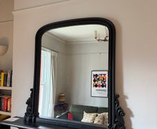 Black over mantle mirror