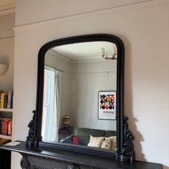 Black over mantle mirror